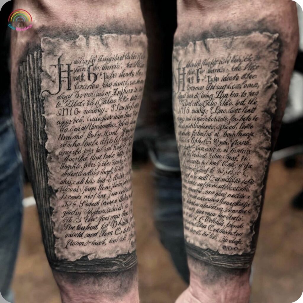 Scroll Tattoos with Bible Verses That Speak to You