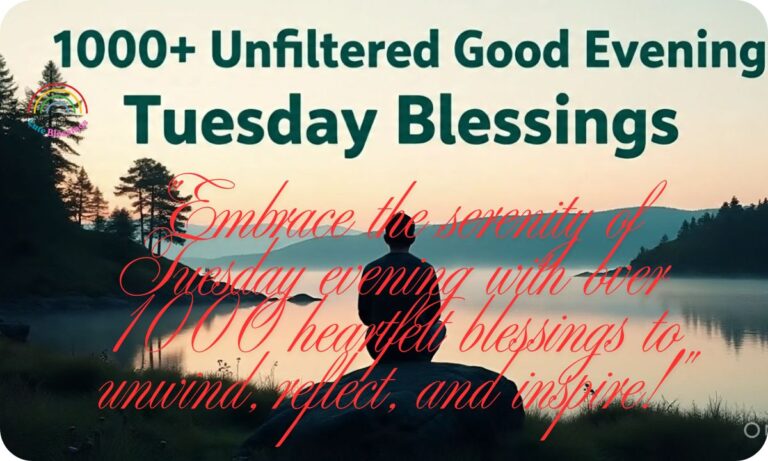 1000+ Unfiltered Good Evening Tuesday Blessings | Let’s Unwind and Reflect
