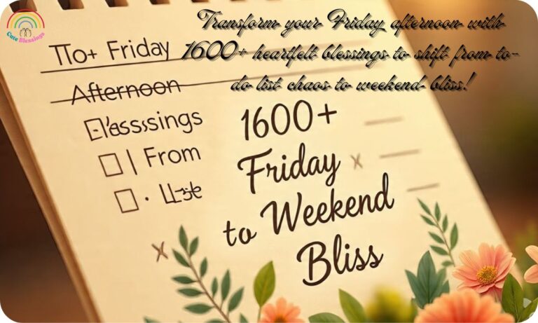 1600+ Friday Afternoon Blessings | From To-Do List to Weekend Bliss