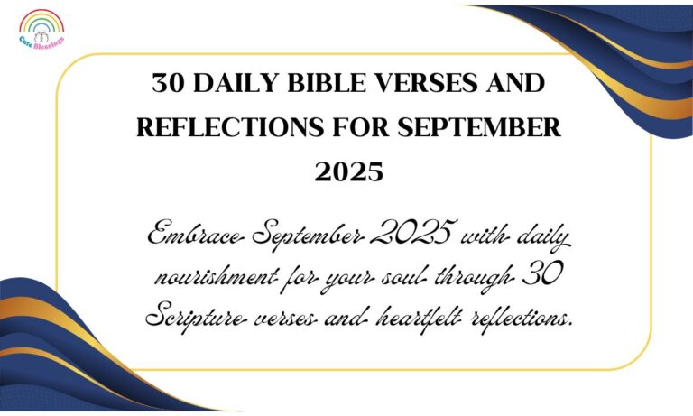 30 Daily Bible Verses and Reflections for September 2025