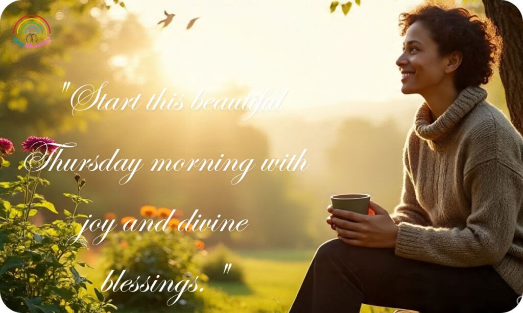 "Start this beautiful Thursday morning with joy and divine blessings."
