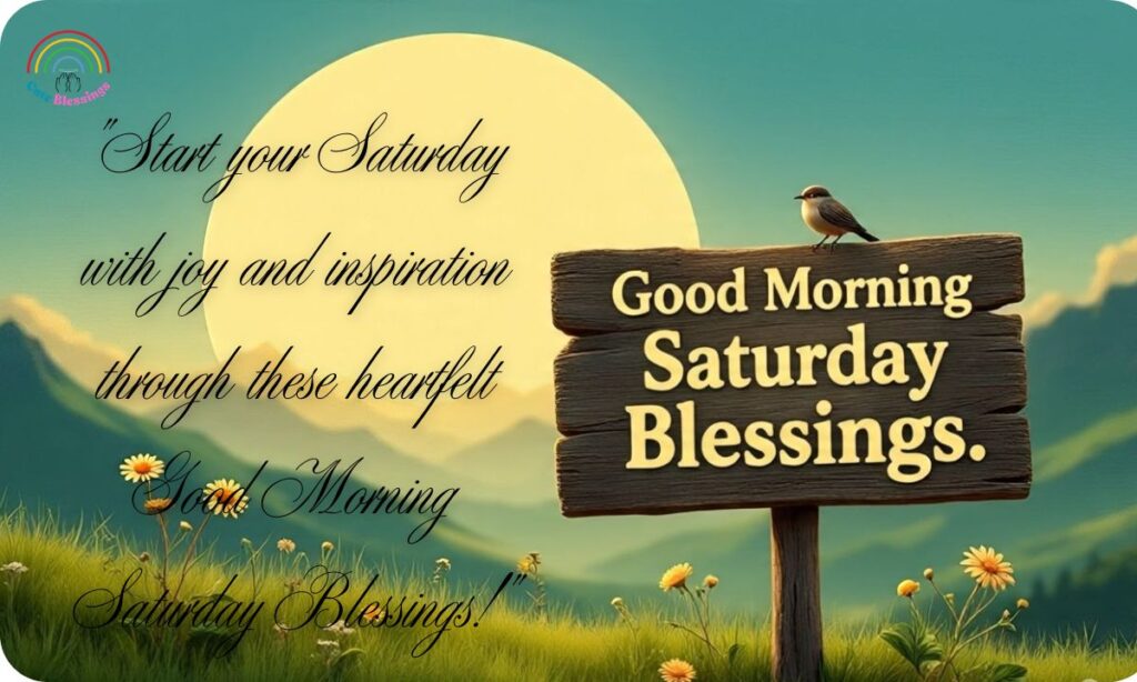 Good Morning Saturday Blessings 
