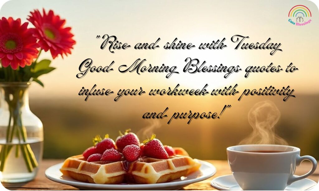 "Rise and shine with Tuesday Good Morning Blessings—1,000+ quotes to infuse your workweek with positivity and purpose!"