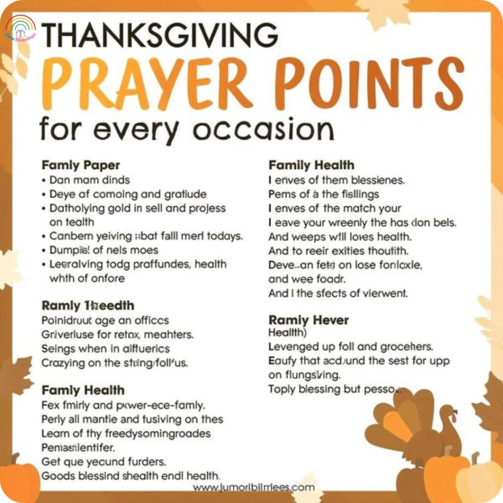 120 Thanksgiving Prayer Points for Every Occasion