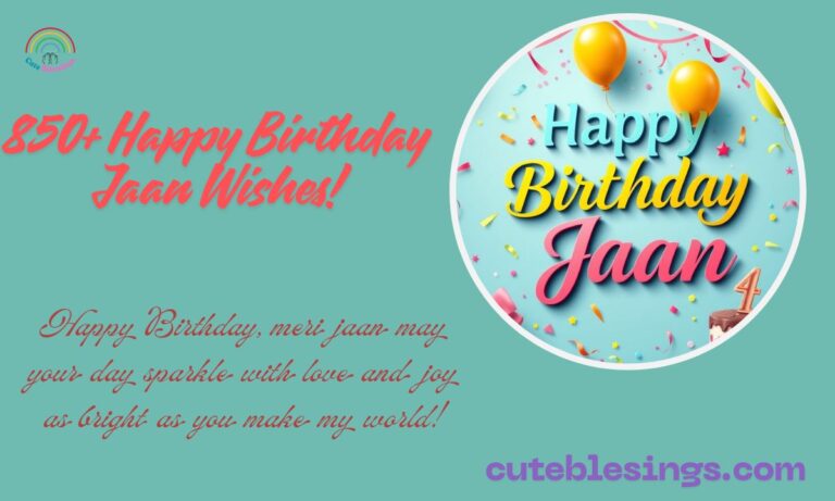 850+ Happy Birthday Jaan Wishes