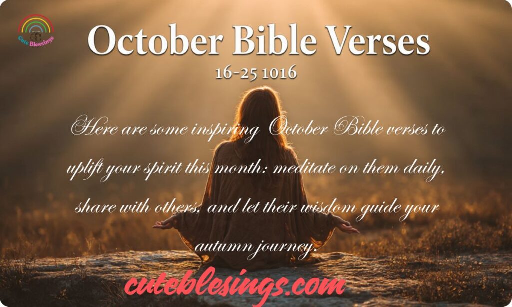 October Bible Verses