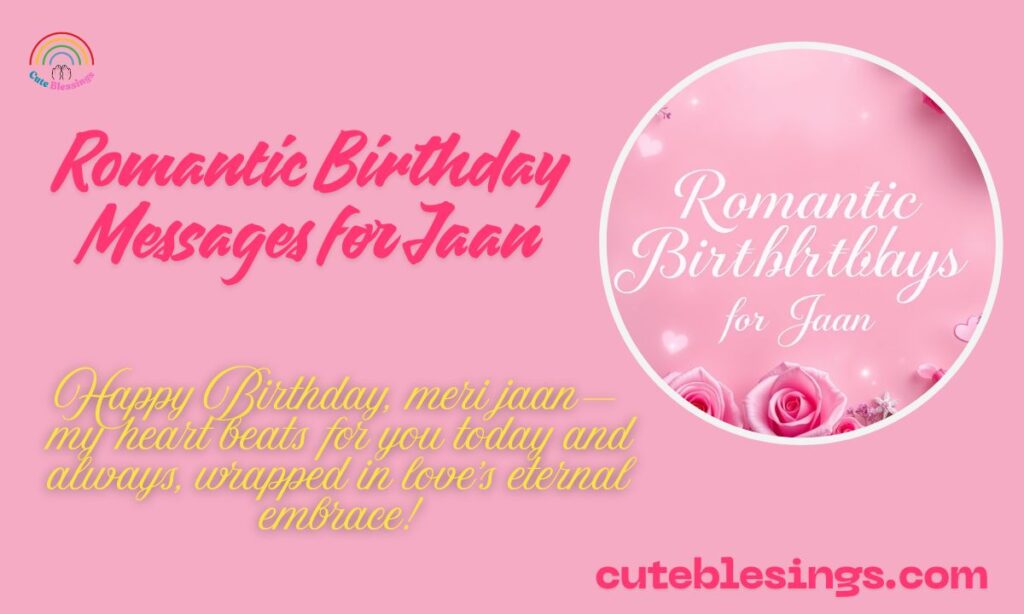 Romantic Birthday Messages for Jaan